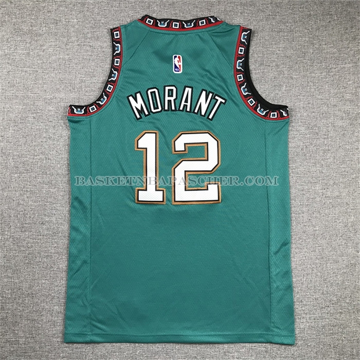 Maillot Enfant Memphis Grizzlies Ja Morant NO 12 Classic Retro Vert